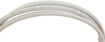 Патч-корд WRline WR-PC-RJ45-UTP-5E-1.5-GY UTP RJ-45 вил.-вилка RJ-45 кат.5E 1.5м серый LSZH (уп.:1шт)