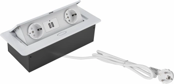 Розетка Cactus  CS-SOCKET-EU/USBA-WH