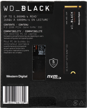 Накопитель SSD WD S PCIe 4.0 x4 500GB WDS500G3X0E