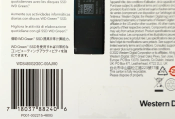 Накопитель SSD WD S PCIe 3.0 x4 480GB WDS480G2G0C
