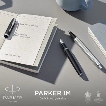 Ручка шариков. Parker IM Core (2150841) Stainless Steel CT M черн. черн. подар.кор.европод.
