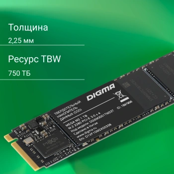 Накопитель SSD Digma PCIe 3.0 x4 1TB DGSM3001TM23T
