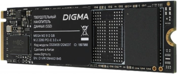 Накопитель SSD Digma PCIe 3.0 x4 512GB DGSM3512GM23T