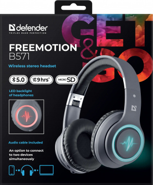 Наушники с микрофоном Defender FreeMotion B571
