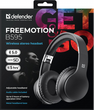 Наушники с микрофоном Defender FreeMotion B595
