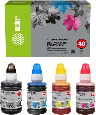 Чернила Cactus CS-GI40PGBK/C/M/Y