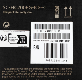Микросистема Panasonic SC-HC200EG-K