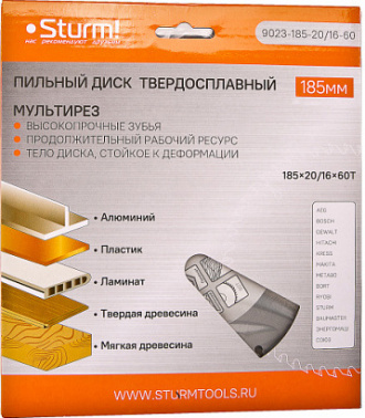Диск пильный Sturm! 9023-185-20/16-60