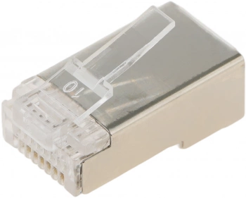 Коннектор WRline (WR-8P8C-5E-SH) FTP кат.5E RJ45 прозрачный (упак.:100шт)