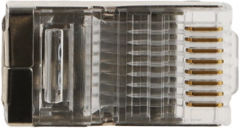 Коннектор WRline (WR-8P8C-5E-SH) FTP кат.5E RJ45 прозрачный (упак.:100шт)