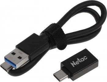 Накопитель SSD Netac USB-C 128GB NT01ZSLIM-128G-32BK