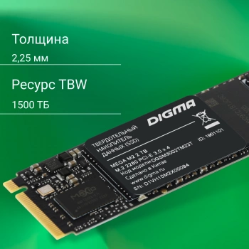 Накопитель SSD Digma PCIe 3.0 x4 2TB DGSM3002TM23T