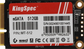 Накопитель SSD Kingspec mSATA 512Gb MT-512