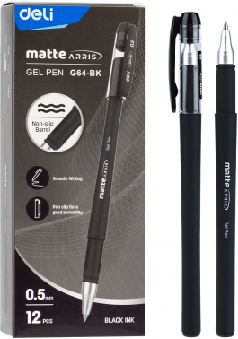 Ручка гелев. Deli Arris EG64-BK