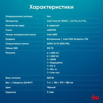 ПК IRU Home 310H6GE