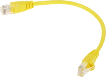 Патч-корд Buro UTP 4 пары cat.5E CCA molded 0.25м желтый RJ-45 (m)-RJ-45 (m)