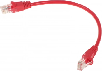 Патч-корд Buro UTP 4 пары cat.5E CCA molded 0.25м красный RJ-45 (m)-RJ-45 (m)