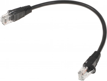 Патч-корд Buro UTP 4 пары cat.5E CCA molded 0.25м черный RJ-45 (m)-RJ-45 (m)