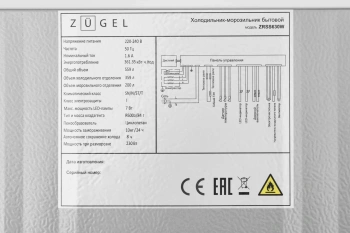 Холодильник Zugel ZRSS630W