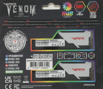 Память DDR5 2x16GB 6400MHz Patriot  PVVR532G640C32K