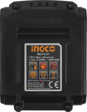 Батарея аккумуляторная Ingco  FBLI12151