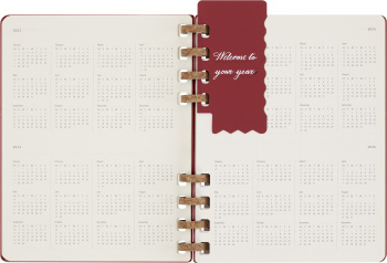 Еженедельник Moleskine SPIRAL XL 204х252мм недатир. обложка картон 200стр. спираль бордовый