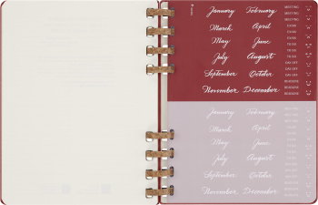 Еженедельник Moleskine SPIRAL XL 204х252мм недатир. обложка картон 200стр. спираль бордовый