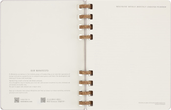 Еженедельник Moleskine SPIRAL XL 204х252мм недатир. обложка картон 200стр. спираль сиреневый