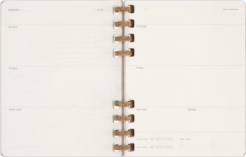 Еженедельник Moleskine SPIRAL XL 204х252мм недатир. обложка картон 200стр. спираль сиреневый