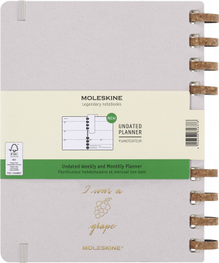 Еженедельник Moleskine SPIRAL XL 204х252мм недатир. обложка картон 200стр. спираль сиреневый