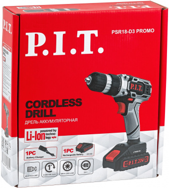 Дрель-шуруповерт P.I.T. PSR18-D3 Promo
