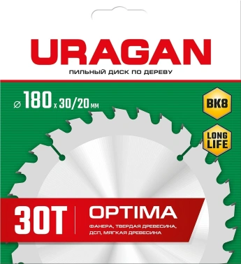 Диск пильный по дер. Uragan Optima