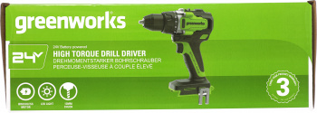 Дрель-шуруповерт Greenworks GD24DD90