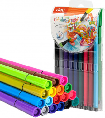Фломастеры Deli  EC157-18