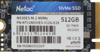 Накопитель SSD Netac PCIe 3.0 x2 512GB NT01N930ES-512G-E2X