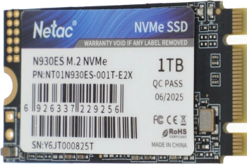 Накопитель SSD Netac PCIe 3.0 x2 1TB NT01N930ES-001T-E2X