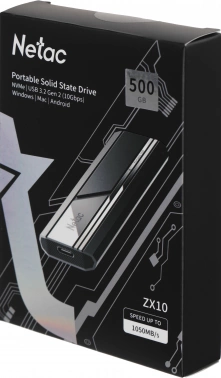 Накопитель SSD Netac USB-C 500GB NT01ZX10-500G-32BK