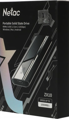 Накопитель SSD Netac USB-C 1TB NT01ZX10-001T-32BK