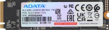 Накопитель SSD A-Data PCIe 4.0 x4 1TB ALEG-960M-1TCS