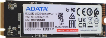 Накопитель SSD A-Data PCIe 4.0 x4 1TB ALEG-960M-1TCS