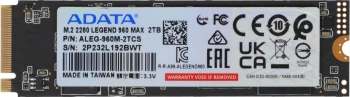 Накопитель SSD A-Data PCIe 4.0 x4 2TB ALEG-960M-2TCS