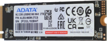 Накопитель SSD A-Data PCIe 4.0 x4 2TB ALEG-960M-2TCS