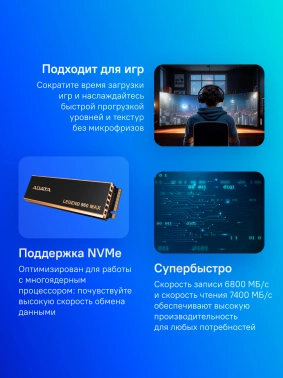 Накопитель SSD A-Data PCIe 4.0 x4 4TB ALEG-960M-4TCS