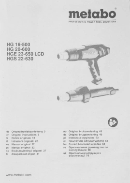 Технический фен Metabo HG 16-500