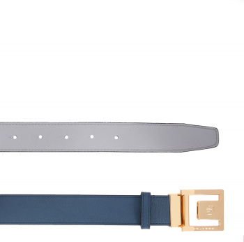 Ремень женский Piquadro Circle CU6180W92/AVGR 110х3см голубой/серый натур.кожа