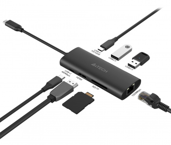 Разветвитель USB-C A4Tech DST-80C