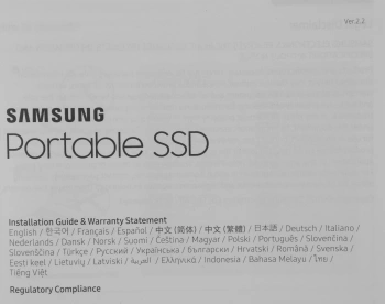 Накопитель SSD Samsung Original USB-C 2Tb MU-PE2T0K/WW Shield