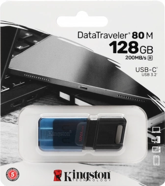 Флеш Диск Kingston 128GB DataTraveler 80 M Type-C DT80M/128GB