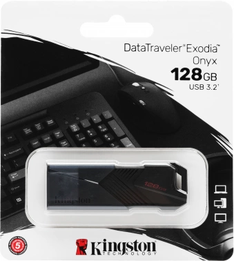 Флеш Диск Kingston 128Gb DataTraveler Exodia Onyx DTXON/128GB