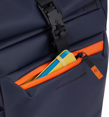 Рюкзак Piquadro Corner 2.0 CA6291C2OW/BLU роллтоп синий полиуретан/полиэстер